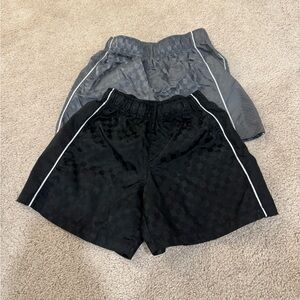 DSG Kids Checkered Black and Gray Soccer Shorts Size XS 6/7